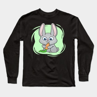 Happy Rabbit I Hare I Cute Rabbit I Kids Rabbit Long Sleeve T-Shirt